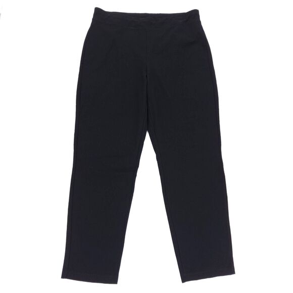 NEW Eileen Fisher System Washable Stretch Crepe Ankle Pant Black Quiet Luxury - Picture 1 of 7